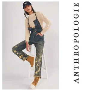Anthropologie Pilcro The Painters Denim Overalls NEW Size 27