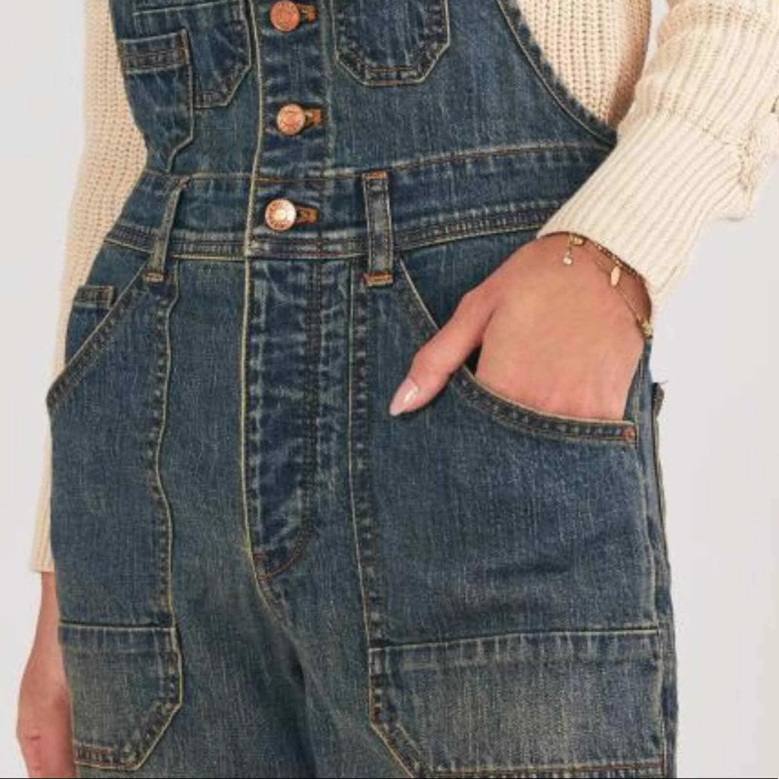 Anthropologie Pilcro The Painters Denim Overalls NEW Size 27