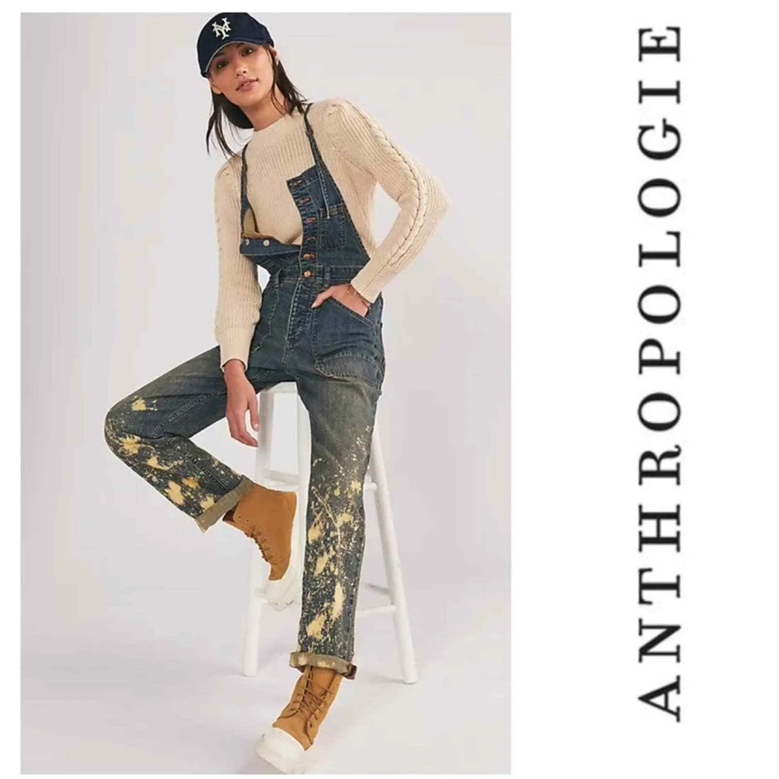 Anthropologie Pilcro The Painters Denim Overalls NEW Size 27