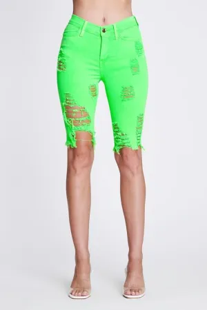 Bold Green Neon Capri Pants