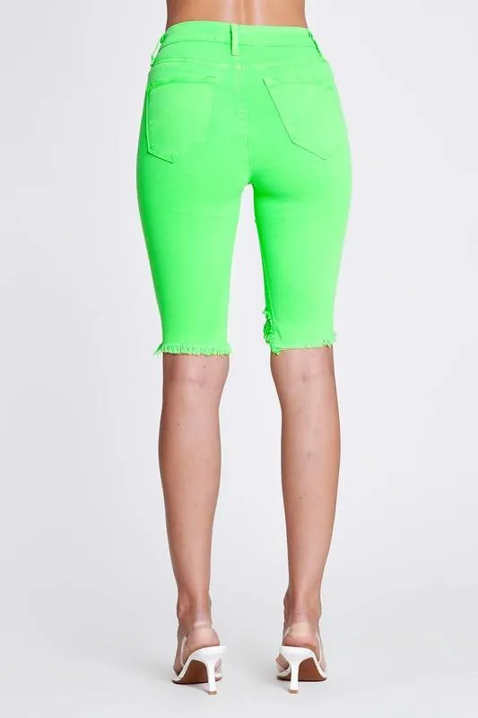 Bold Green Neon Capri Pants
