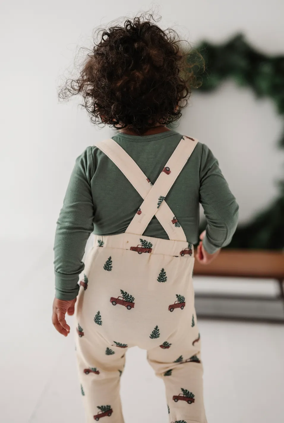 Christmas Truck Suspender Overalls