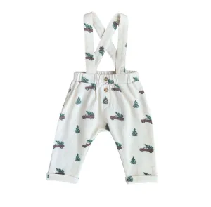 Christmas Truck Suspender Overalls
