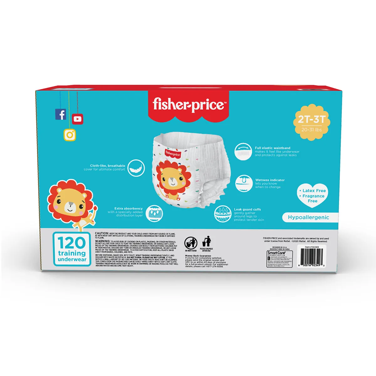 Fisher-Price Training Pants | 2T3T Boy - 120 Counts
