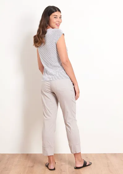 Foil Your Turn Cuff Pocket Trapeze Pant