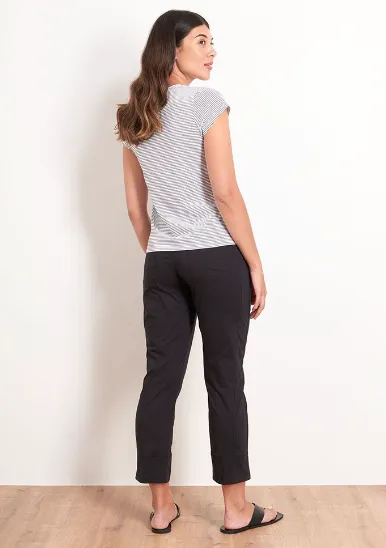 Foil Your Turn Cuff Pocket Trapeze Pant