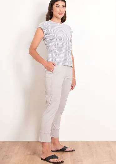 Foil Your Turn Cuff Pocket Trapeze Pant