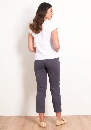 Foil Your Turn Cuff Pocket Trapeze Pant