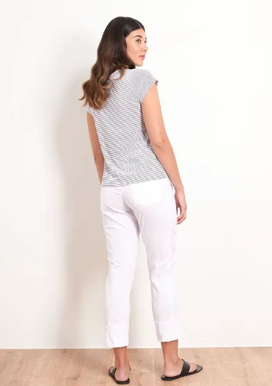 Foil Your Turn Cuff Pocket Trapeze Pant