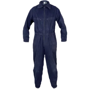 German Navy Blue Work Overalls - Zip
