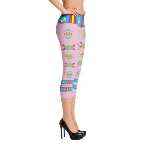 Hiitche Pink "I am Fearless" Capri Leggings
