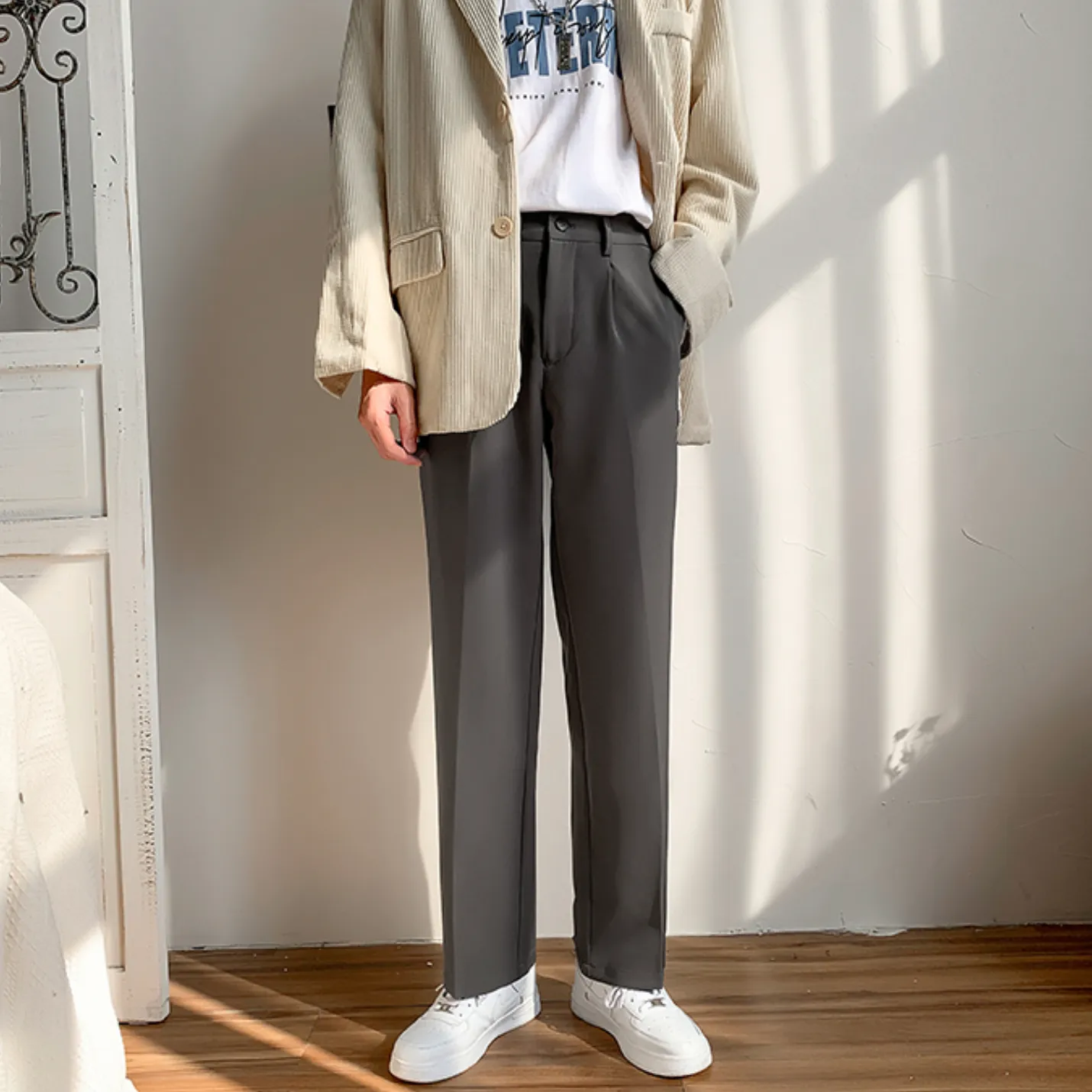 [Korean Style] 3 Colors Straight Casual Pants.