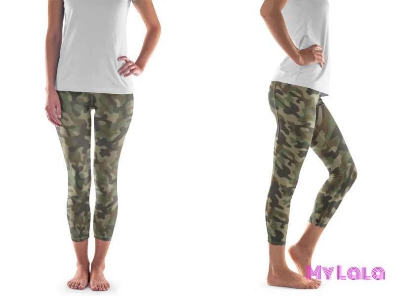 Pocketed Yoga Capri OS (Camo)