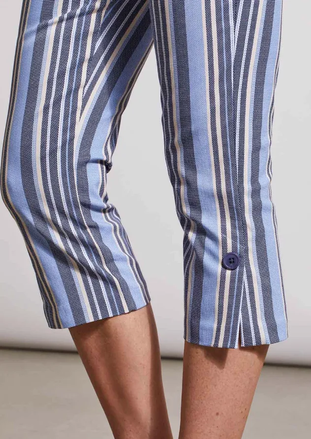 Tribal Pull-on Straight Leg Capri With Button Detail-50% OFF