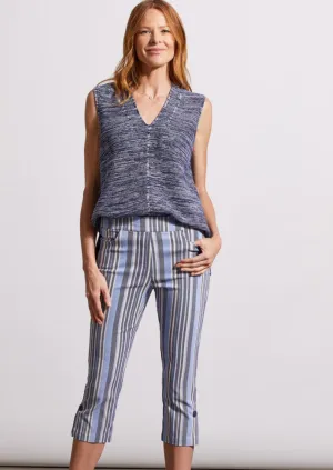 Tribal Pull-on Straight Leg Capri With Button Detail-50% OFF