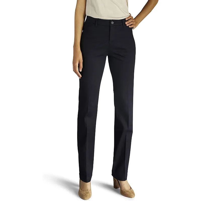 Women's Flex Motion Solid Regular Fit Straight Leg Pant