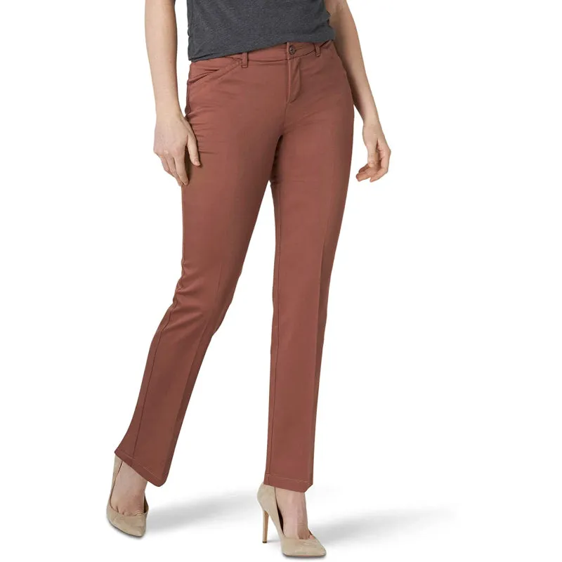 Women's Flex Motion Solid Regular Fit Straight Leg Pant