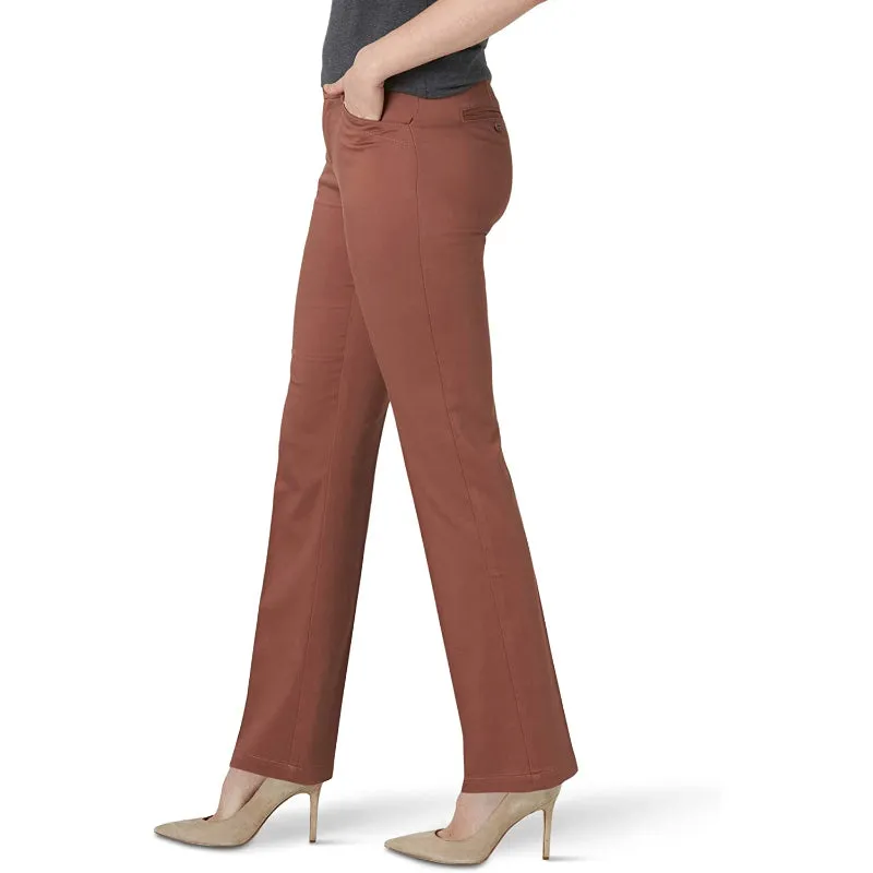 Women's Flex Motion Solid Regular Fit Straight Leg Pant
